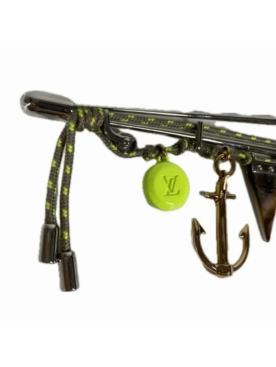 Louis Vuitton Brooch Rope Logo Metal Silver - Picture 4 of 9